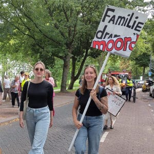 Jytte Faber bij mars slachtoffer